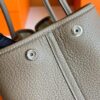 H Factory Bags Garden Party negonda Leather Etoupe Grey Silver Hardware 30cm Full Handmade