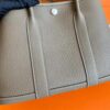 H Factory Bags Garden Party negonda Leather Etoupe Grey Silver Hardware 30cm Full Handmade