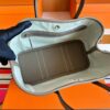 H Factory Bags Garden Party negonda Leather Etoupe Grey Silver Hardware 30cm Full Handmade
