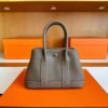 H Factory Bags Mini Garden Party negonda Leather Etoupe Grey Silver Hardware 18cm Full Handmade