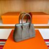 H Factory Bags Mini Garden Party negonda Leather Etoupe Grey Silver Hardware 18cm Full Handmade