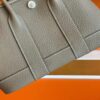 H Factory Bags Mini Garden Party negonda Leather Etoupe Grey Silver Hardware 18cm Full Handmade