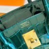 H Factory Bags Birkin Shiny Porosus Crocodile CK67 Deep Green Gold Hardware 30cm Full Handmade
