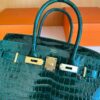 H Factory Bags Birkin Shiny Porosus Crocodile CK67 Deep Green Gold Hardware 30cm Full Handmade