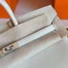 H Factory Bags Birkin Chever Leather Cream White Silver Hardware 25cm Full Handmade
