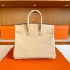H Factory Bags Birkin Ostrich Leather OM Tea Khaki Gold Hardware 25cm Full Handmade