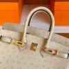 H Factory Bags Birkin Ostrich Leather OM Tea Khaki Gold Hardware 25cm Full Handmade