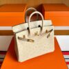 H Factory Bags Birkin Ostrich Leather OM Tea Khaki Gold Hardware 25cm Full Handmade