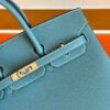 H Factory Bags Birkin Epsom Leather New Denime Blue Silver Hardware 25cm Full Handmade