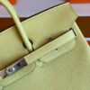 H Factory Bags Birkin Togo Leather 1z Lemon Yellow Silver Hardware 25cm Full Handmade
