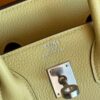 H Factory Bags Birkin Togo Leather 1z Lemon Yellow Silver Hardware 25cm Full Handmade