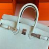 H Factory Bags Birkin Chever Leather N3 Mint Green Silver Hardware 25cm Full Handmade