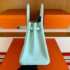 H Factory Bags Birkin Chever Leather N3 Mint Green Silver Hardware 25cm Full Handmade