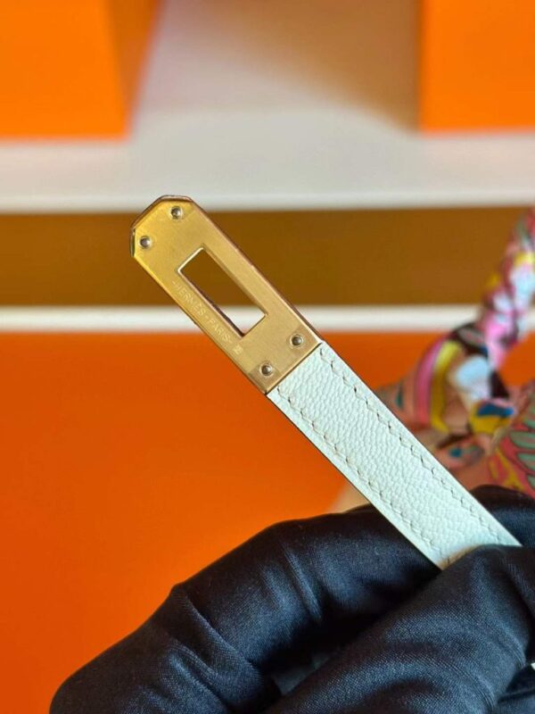 H Factory Bags Birkin Chever Leather 3Q New Pink & Cream White Gold Hardware 25cm Full Handmade