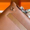 H Factory Bags Mini Kelly 2424 Evercolor Leather Gold Brown Silver Hardware 21cm Full Handmade