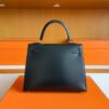 H Factory Bags Kelly Shiny box Leather CK89 Black Gold Hardware 25cm Full Handmade