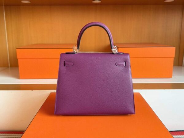 H Factory Bags Kelly Epsom Leather Anemone Purple Gold Hardware 25cm Full Handmade