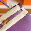 H Factory Bags Kelly Epsom Leather Anemone Purple Gold Hardware 25cm Full Handmade