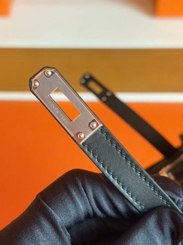 H Factory Bags Birkin Cargo Swift Leather & Canvas CK89 Black Silver Hardware 25cm Full Handmade