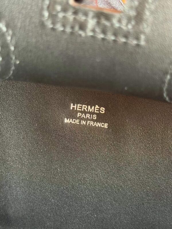 H Factory Bags Birkin Cargo Swift Leather & Canvas CK89 Black Silver Hardware 25cm Full Handmade