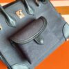 H Factory Bags Birkin Cargo Swift Leather & Canvas HO Deep Grey Silver Hardware 25cm Full Handmade