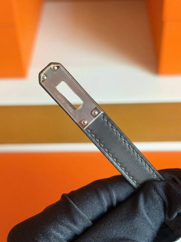 H Factory Bags Birkin Cargo Swift Leather & Canvas Ebony & Bronze Color Silver Hardware 25cm Full Handmade