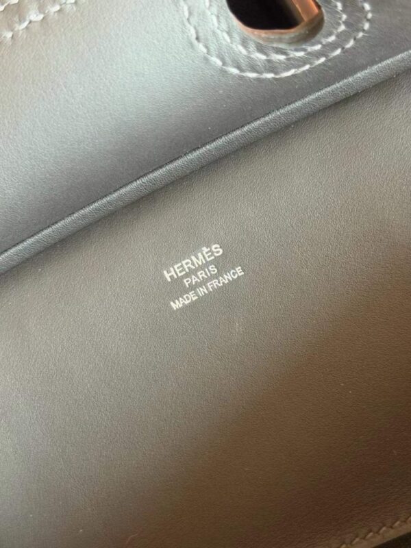 H Factory Bags Birkin Cargo Swift Leather & Canvas Ebony & Bronze Color Silver Hardware 25cm Full Handmade