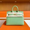 H Factory Bags Birkin Epsom Leather Avocado Green Gold Hardware 25cm Full Handmade