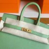 H Factory Bags Birkin Epsom Leather Avocado Green Gold Hardware 25cm Full Handmade
