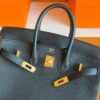 H Factory Bags Birkin Togo Leather CK89 Black Gold Hardware 25cm Full Handmade