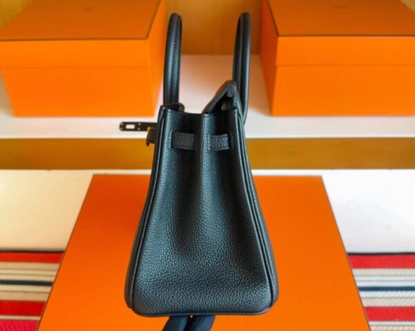 H Factory Bags Birkin Togo Leather CK89 Black Gold Hardware 25cm Full Handmade