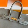 H Factory Bags Birkin Togo Leather Etoupe Grey Gold Hardware 25cm Full Handmade