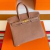 H Factory Bags Birkin Togo Leather Golden Brown Gold Hardware 25cm Full Handmade