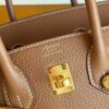 H Factory Bags Birkin Togo Leather Golden Brown Gold Hardware 25cm Full Handmade