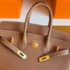 H Factory Bags Birkin Togo Leather Golden Brown Gold Hardware 25cm Full Handmade