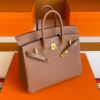 H Factory Bags Birkin Togo Leather Golden Brown Gold Hardware 25cm Full Handmade