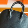 H Factory Bags Mini Bolide Chever Leather CK89 Black Silver Hardware 18cm Full Handmade
