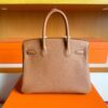H Factory Bags Birkin Togo Leather Golden Brown Gold Hardware 30cm Full Handmade