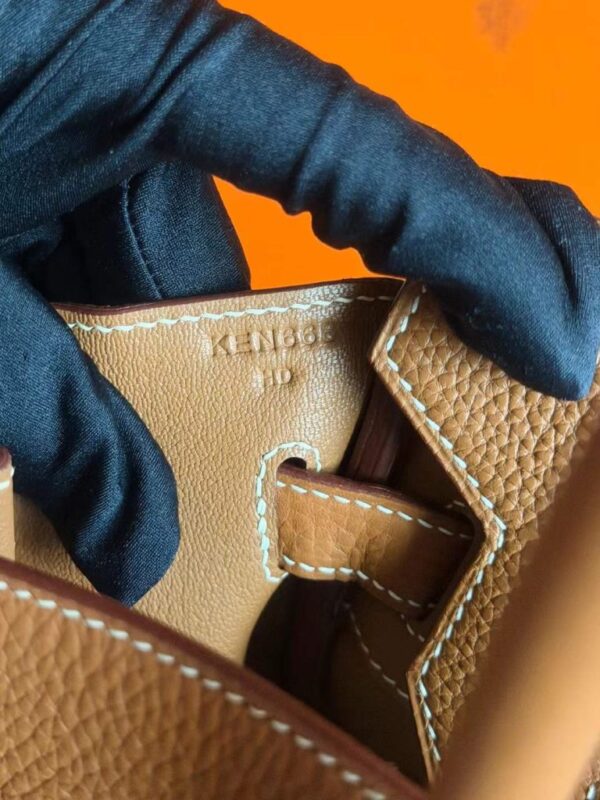 H Factory Bags Birkin Togo Leather Golden Brown Gold Hardware 30cm Full Handmade