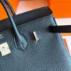 H Factory Bags Birkin Togo Leather CK89 Black Silver Hardware 25cm Full Handmade
