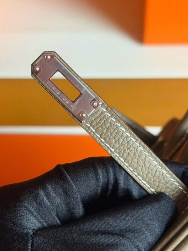 H Factory Bags Birkin Togo Leather CK18 Etoupe Grey Silver Hardware 25cm Full Handmade