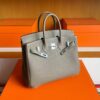 H Factory Bags Birkin Togo Leather CK18 Etoupe Grey Silver Hardware 25cm Full Handmade