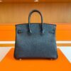 H Factory Bags Birkin Chever Leather CK89 Black Gold Hardware 25cm Full Handmade
