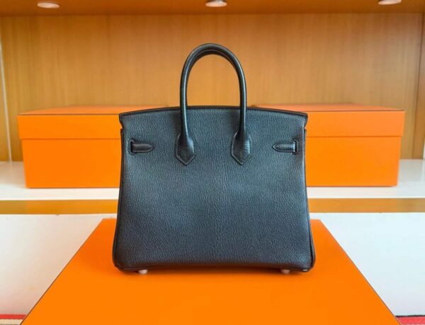 H Factory Bags Birkin Chever Leather CK89 Black Gold Hardware 25cm Full Handmade