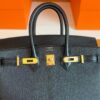 H Factory Bags Birkin Chever Leather CK89 Black Gold Hardware 25cm Full Handmade