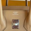 H Factory Bags Birkin toile Swift Leather & Canvas Khaki & White Silver Hardware 25cm Full Handmade