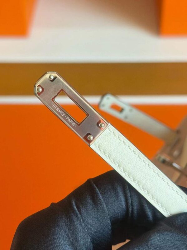 H Factory Bags Birkin Swift & Sudue Leather Cream White & Taro Pink Silver Hardware 25cm Full Handmade