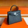 H Factory Bags Kelly Togo Leather CK89 Black Silver Hardware 25cm Full Handmade