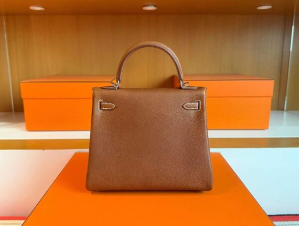 2025-12-17_112757_909-1024x776-1 H Factory Bags Kelly Barenia Leather Gold Brown Silver Hardware 25cm Full Handmade