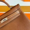 2025-12-17_112803_021-768x1024-1 H Factory Bags Kelly Barenia Leather Gold Brown Silver Hardware 25cm Full Handmade